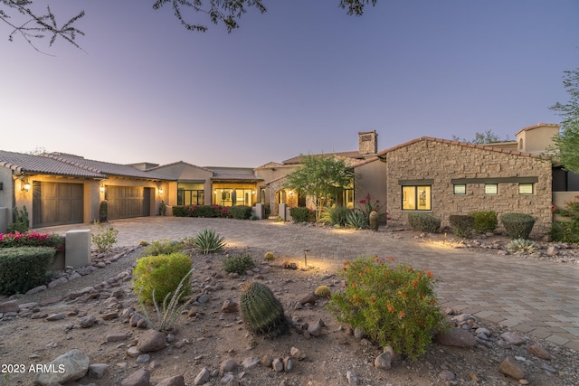 view of front of house featuring a garage