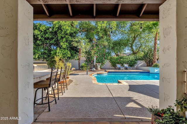 9821 E Windrose Dr, Scottsdale, AZ 85260 - view of swimming pool with a patio area