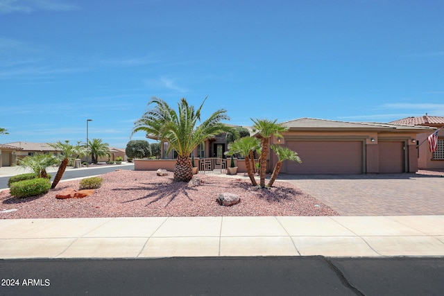 view of front of house featuring a garage