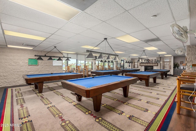 6621 S Coral Gable Dr, Chandler, AZ 85249 - game room featuring billiards table and a drop ceiling