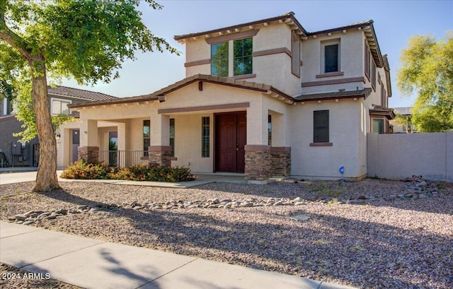 view of front of house featuring covered porch