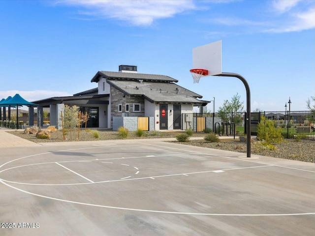 view of sport court