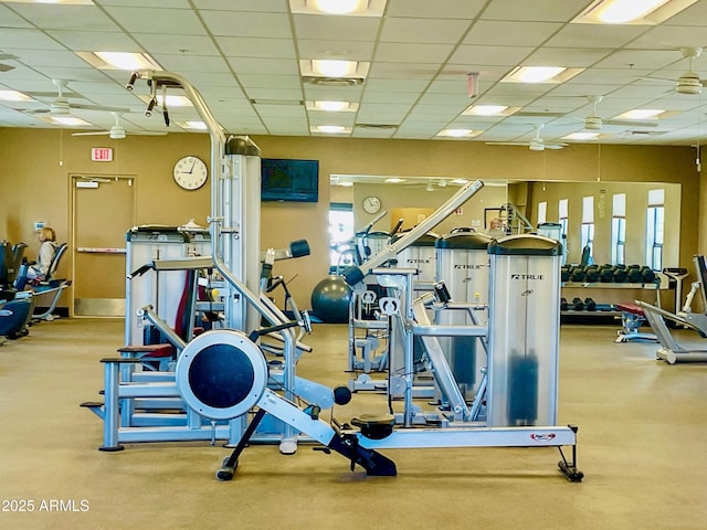 425 S Parkcrest Unit 323, Mesa, AZ 85206 - gym featuring a paneled ceiling