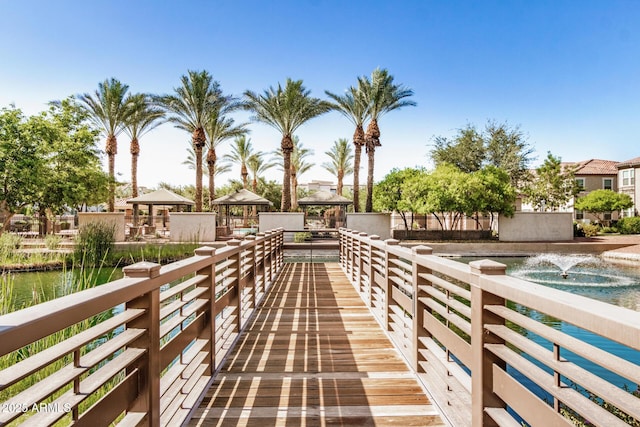 1825 E Hampton Ln Unit 108, Gilbert, AZ 85295 - view of home's community featuring a gazebo and a water view