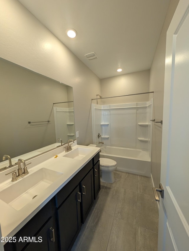 9412 E Sequence Ave, Mesa, AZ 85212 - full bath featuring double vanity, shower / bathtub combination, and recessed lighting