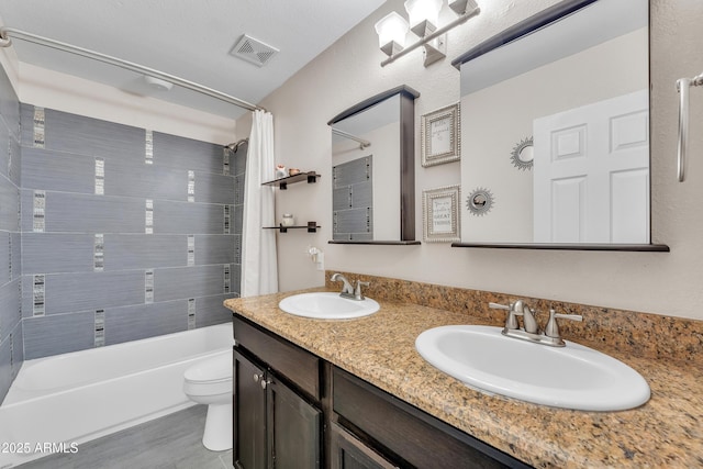308 E Sheffield Ct, Gilbert, AZ 85296 - bathroom featuring double vanity and shower / bath combo