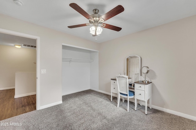 308 E Sheffield Ct, Gilbert, AZ 85296 - carpeted bedroom featuring a closet and ceiling fan