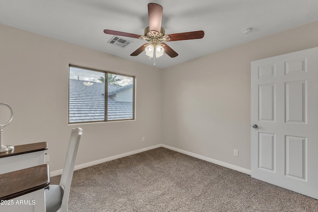 308 E Sheffield Ct, Gilbert, AZ 85296 - unfurnished office featuring ceiling fan and carpet floors