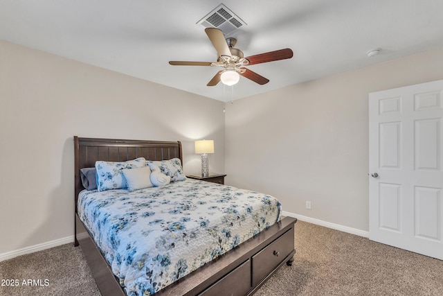 308 E Sheffield Ct, Gilbert, AZ 85296 - carpeted bedroom with baseboards and a ceiling fan