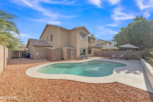 308 E Sheffield Ct, Gilbert, AZ 85296 - view of swimming pool with a patio area and a fenced backyard