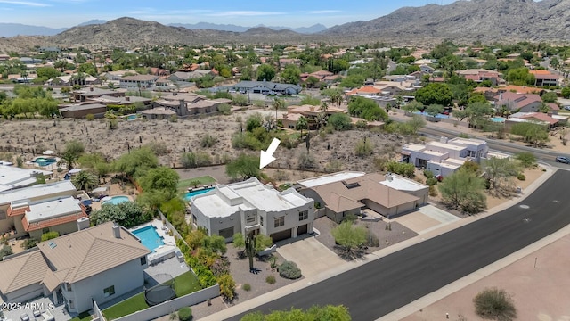 3611 E Ahwatukee Dr, Phoenix, AZ 85044 - aerial view of residential area featuring a mountainous background and a pool