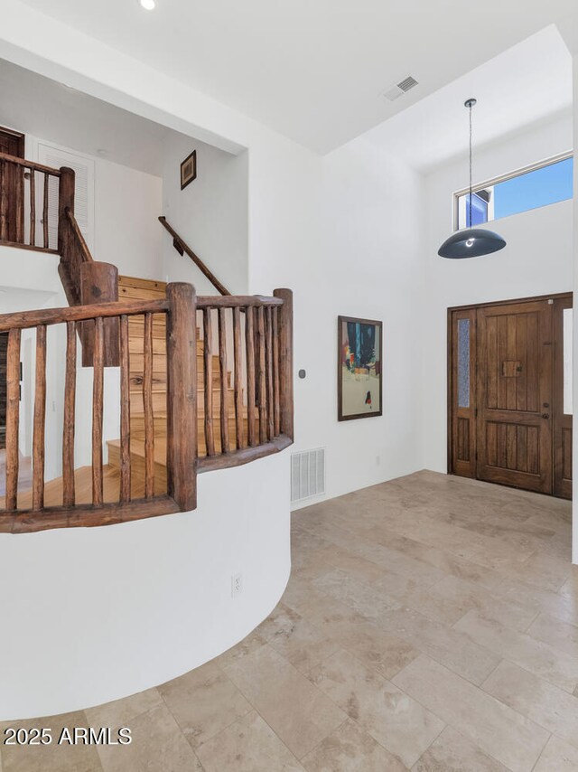 3611 E Ahwatukee Dr, Phoenix, AZ 85044 - entryway with a high ceiling and stairs