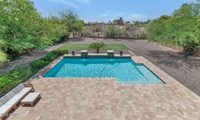 3611 E Ahwatukee Dr, Phoenix, AZ 85044 - swimming pool with a patio and a fenced backyard