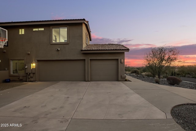 view of front of house featuring a garage