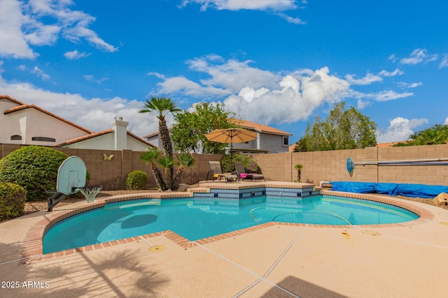7460 E Kiowa Ave, Mesa, AZ 85209 - view of swimming pool with a fenced backyard and a patio