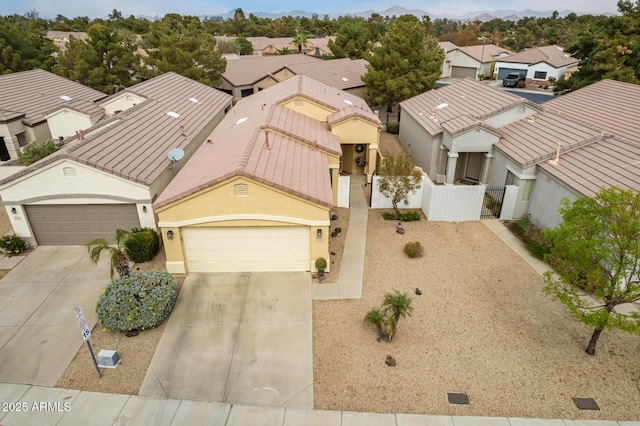 drone / aerial view featuring a residential view