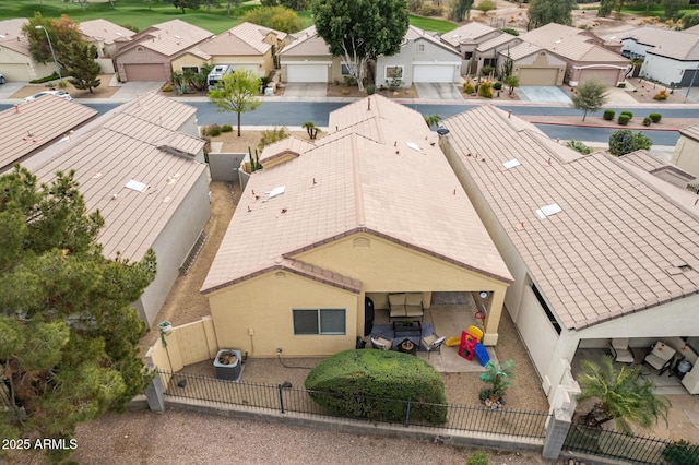 aerial view featuring a residential view