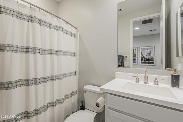 9352 E Saturn Ave, Mesa, AZ 85212 - bathroom with vanity, toilet, and a shower with shower curtain