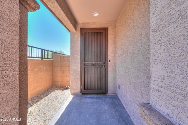 2929 E Mohave Ln, Apache Junction, AZ 85119 - doorway to property featuring stucco siding