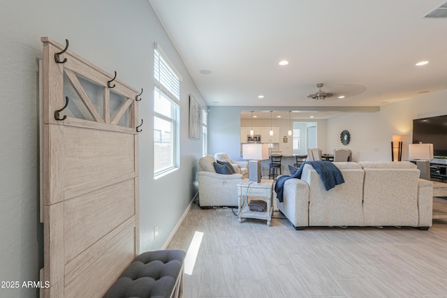 2929 E Mohave Ln, Apache Junction, AZ 85119 - living area with a ceiling fan and recessed lighting