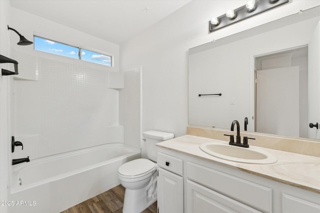 4829 E Apache Cir, Phoenix, AZ 85044 - full bathroom with vanity, wood finished floors, and shower / bath combination