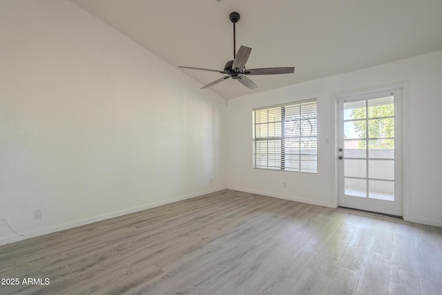 6885 E Cochise Rd Unit 219, Paradise Valley, AZ 85253 - empty room with lofted ceiling, wood finished floors, and ceiling fan