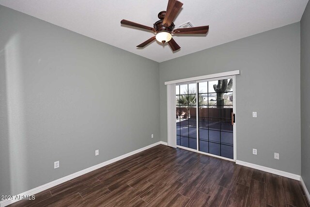 unfurnished room featuring ceiling fan