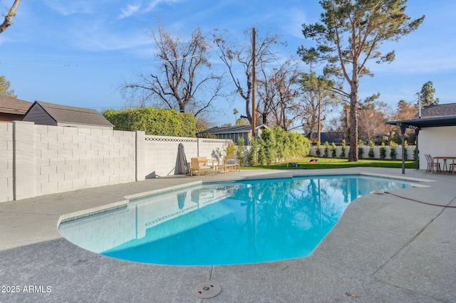 view of pool with a patio area