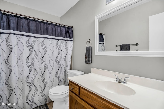 3608 W Harrison St, Chandler, AZ 85226 - full bathroom with toilet, vanity, and curtained shower
