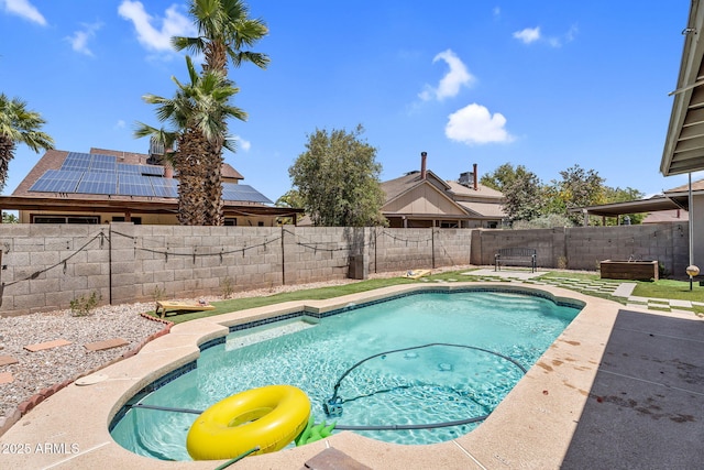 3608 W Harrison St, Chandler, AZ 85226 - view of swimming pool featuring a fenced backyard and a patio