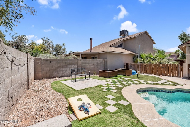 3608 W Harrison St, Chandler, AZ 85226 - view of pool featuring a patio and cooling unit