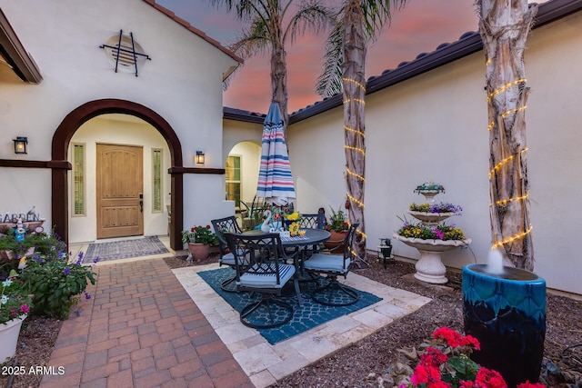 20125 E Via Del Rancho, Queen Creek, AZ 85142 - view of patio terrace at dusk