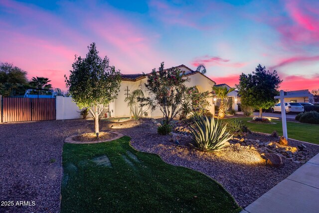 20125 E Via Del Rancho, Queen Creek, AZ 85142 - yard at dusk featuring fence