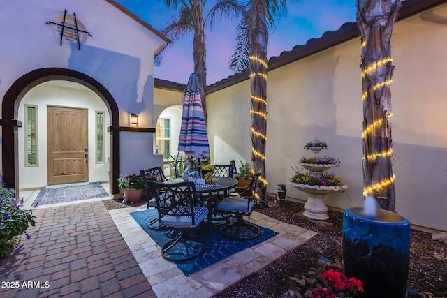 20125 E Via Del Rancho, Queen Creek, AZ 85142 - view of patio terrace at dusk