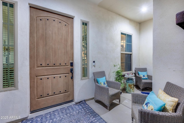 20125 E Via Del Rancho, Queen Creek, AZ 85142 - doorway to property featuring stucco siding