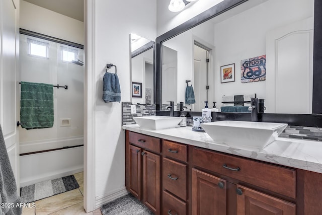 20125 E Via Del Rancho, Queen Creek, AZ 85142 - full bath featuring double vanity, tasteful backsplash, and a sink