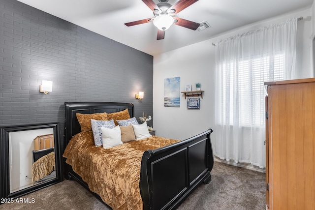20125 E Via Del Rancho, Queen Creek, AZ 85142 - carpeted bedroom featuring visible vents and a ceiling fan
