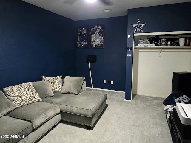 view of carpeted living room