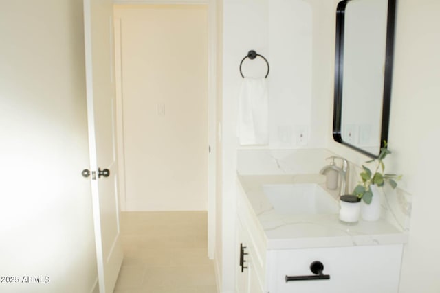 bathroom featuring vanity and tile patterned floors