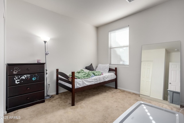 view of carpeted bedroom