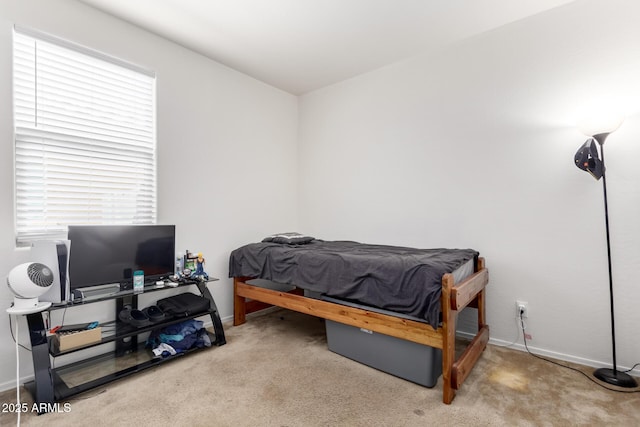 bedroom with carpet floors