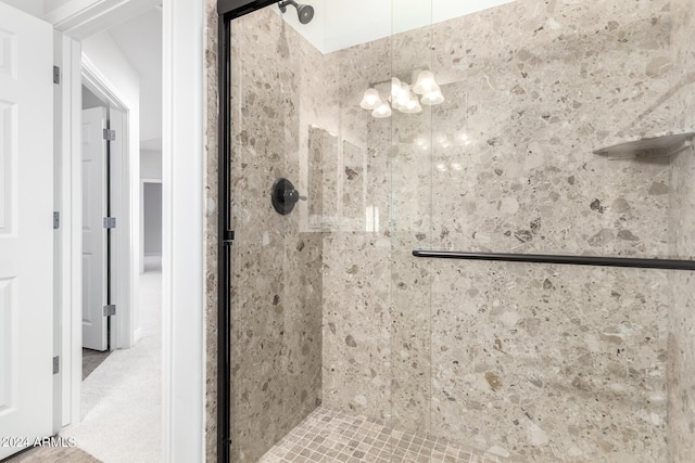 bathroom with an enclosed shower