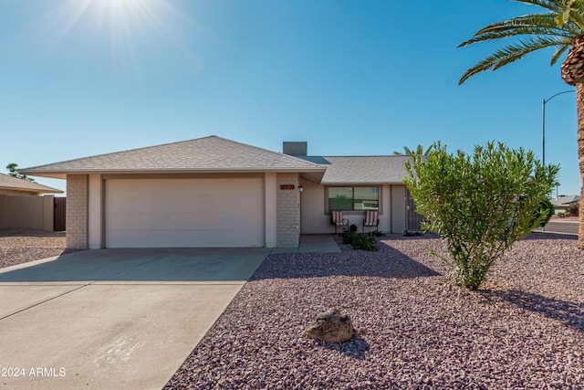 view of front facade with a garage