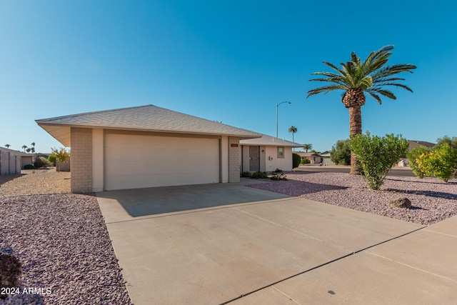 view of front facade with a garage