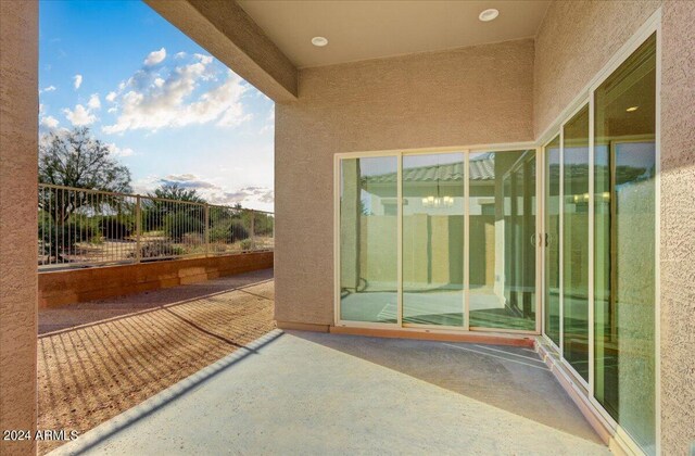 balcony featuring a patio