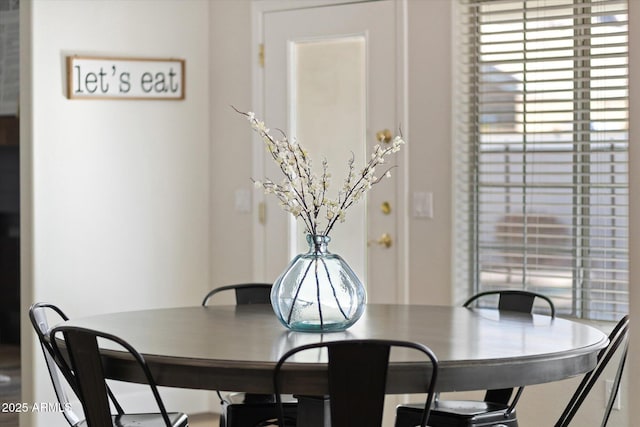 view of dining room