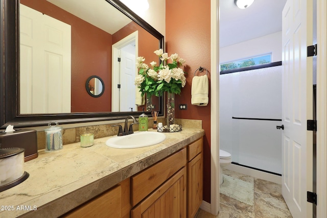 19334 W Pasadena Ave, Litchfield Park, AZ 85340 - full bath featuring a shower stall, toilet, and vanity