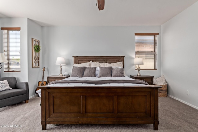 1342 E Jade Dr, Chandler, AZ 85286 - bedroom with light carpet, multiple windows, and a ceiling fan