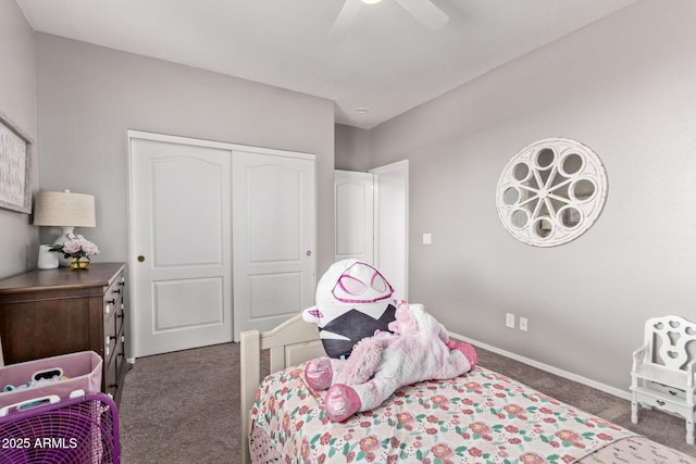 1342 E Jade Dr, Chandler, AZ 85286 - carpeted bedroom with a closet and ceiling fan