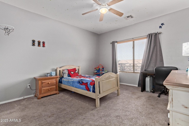 1342 E Jade Dr, Chandler, AZ 85286 - carpeted bedroom with ceiling fan and an office area